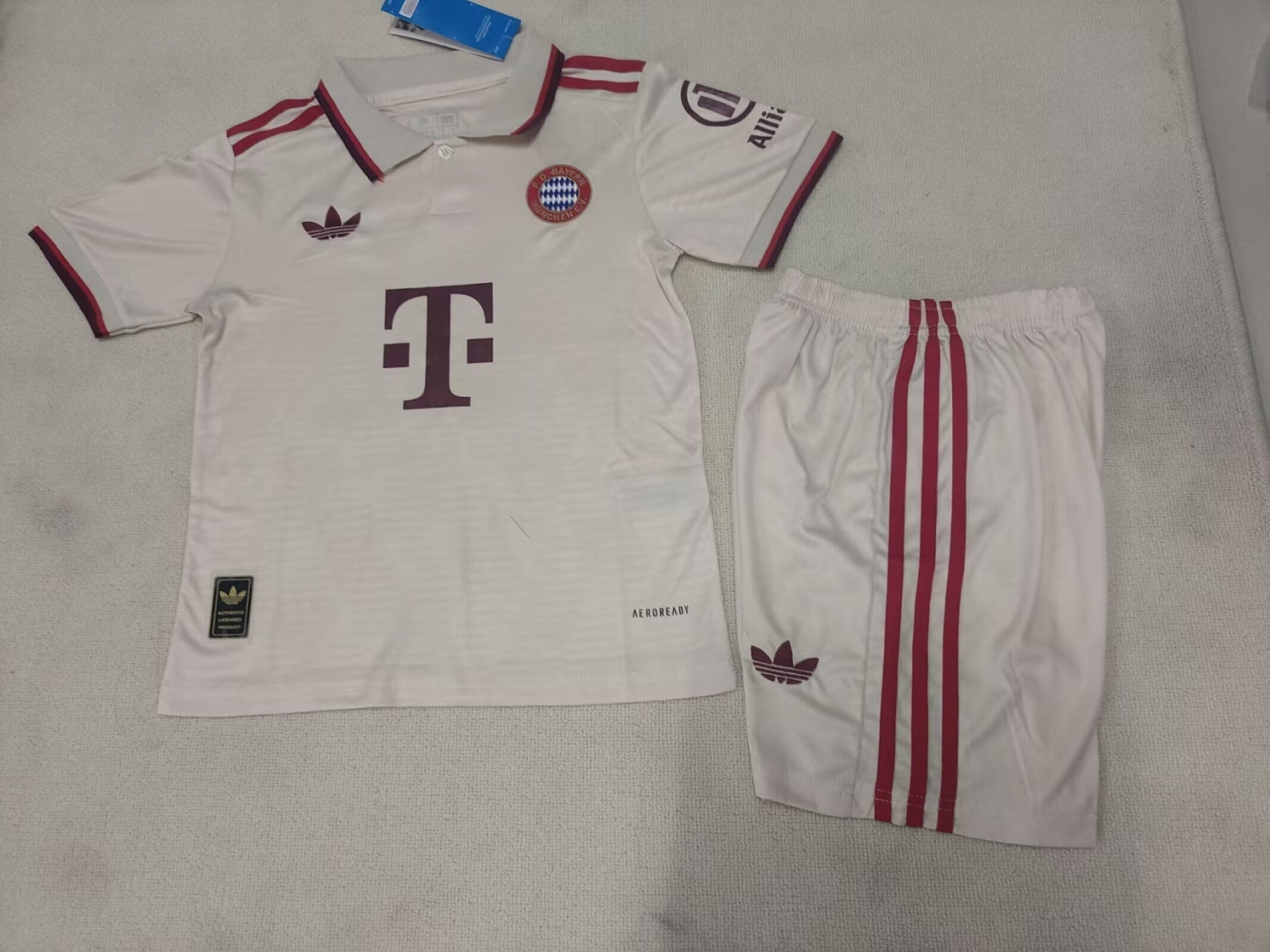 Kids-Bayern Munich 24/25 Third Light Beige Soccer Jersey